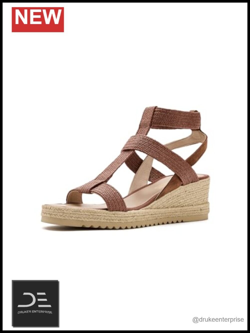 Espadrille Wedge Sandal Jute Platform Canvas X-Strap
